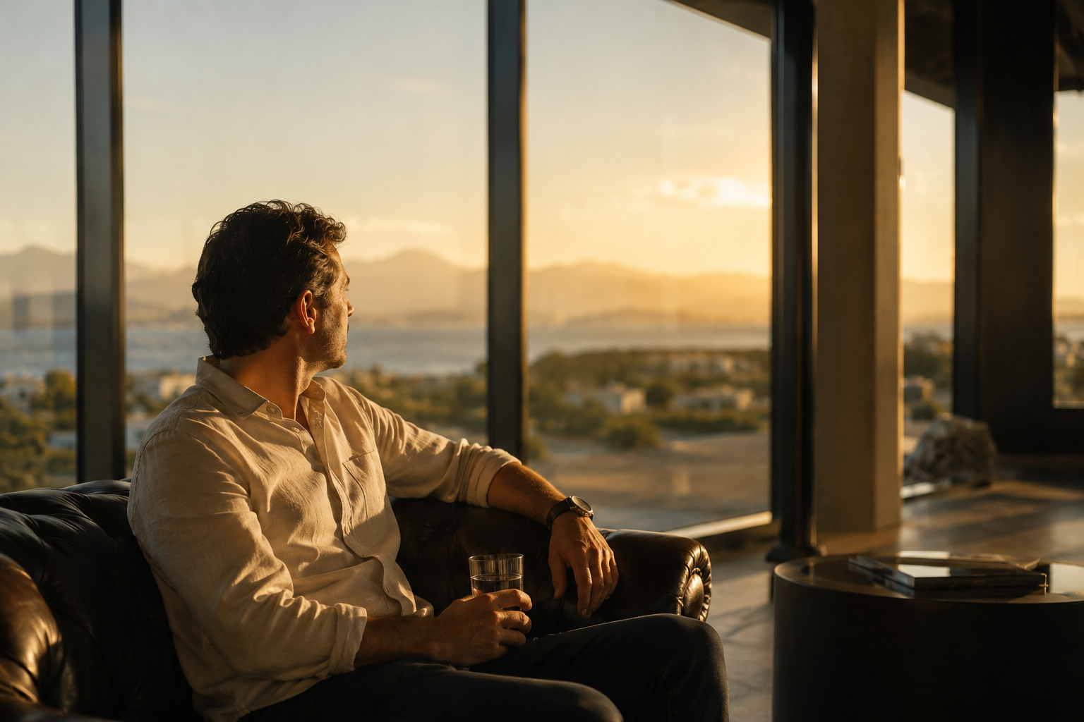 Investor overlooking apron in Portugal